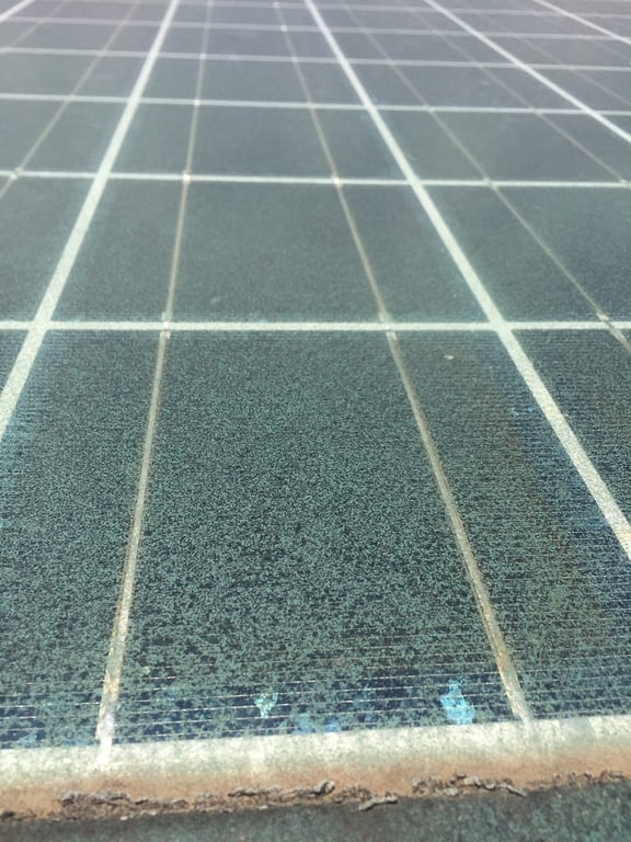 Soiled solar panels